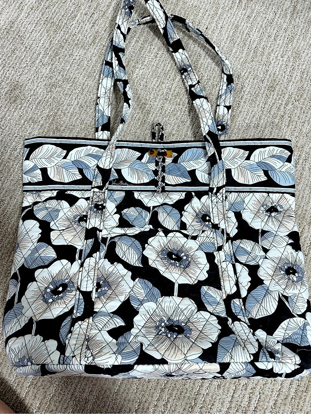Vera Bradley Night & Day Tote Bag Black & White